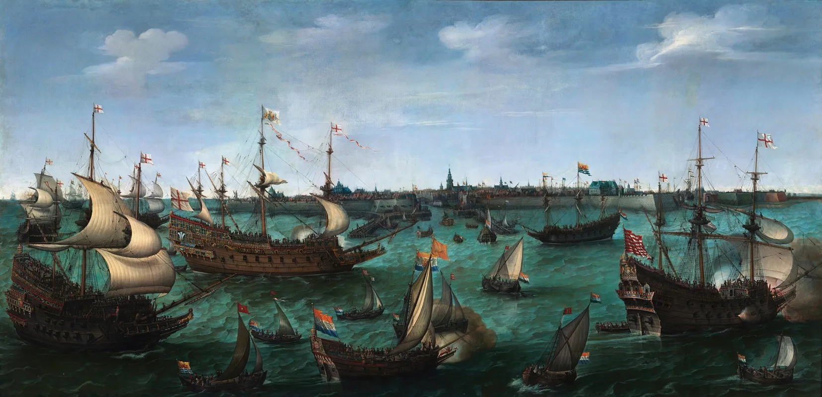 The Arrival Of The Elector Frederick V Of The Palatinate And Elizabeth Stuart In Flushing On 29 April Wall Art by Hendrik Cornelisz. Vroom - High-Resolution Digital Print