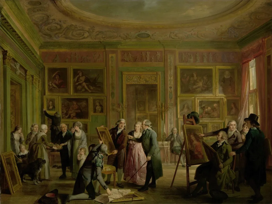 The Art Gallery Of Josephus Augustinus Brentano Wall Art by Adriaan de Lelie - High-Resolution Digital Print