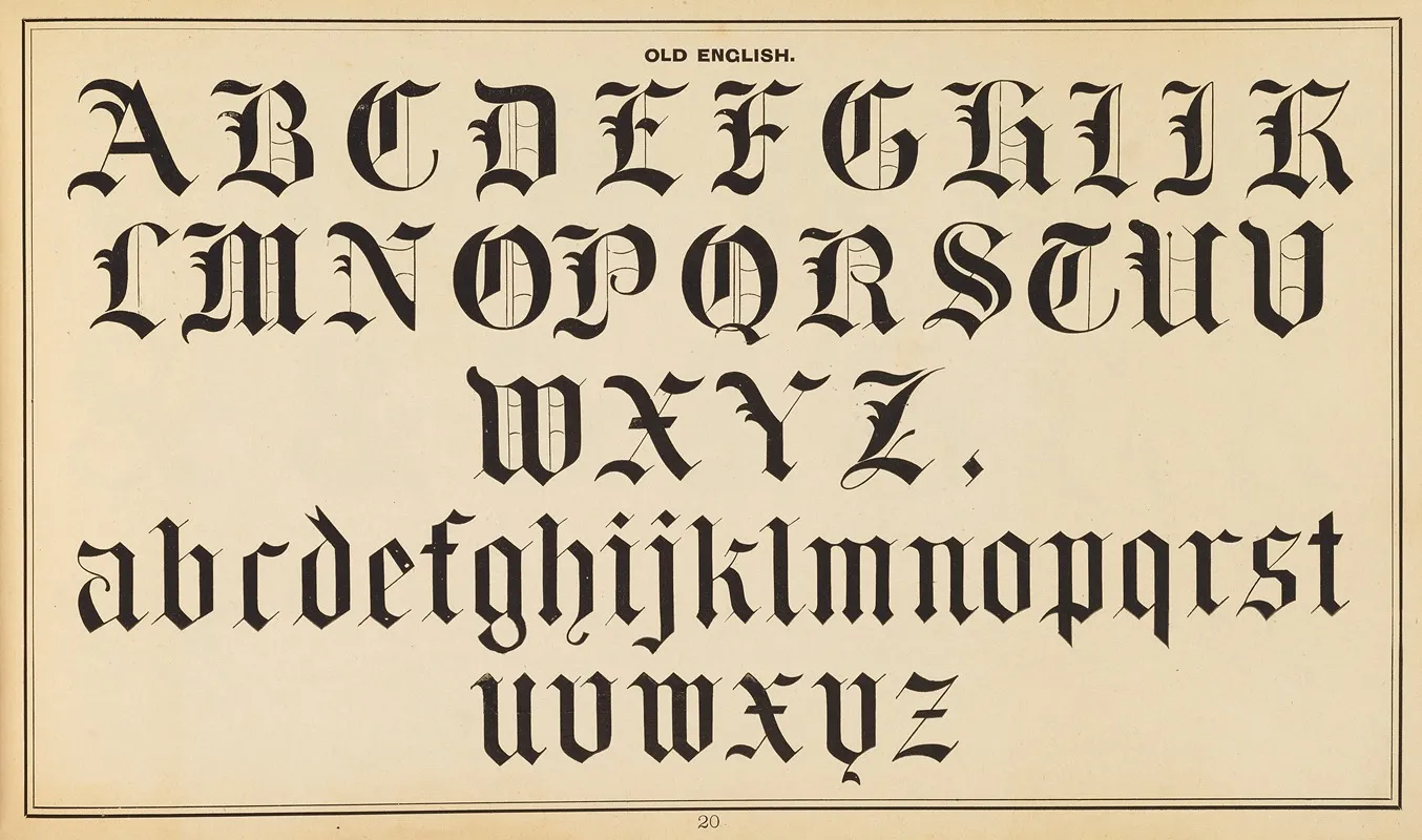 The Art Of Lettering And Sign Painters Manual Pl 19 Wall Art by Allen P Boyce - High-Resolution Digital Print