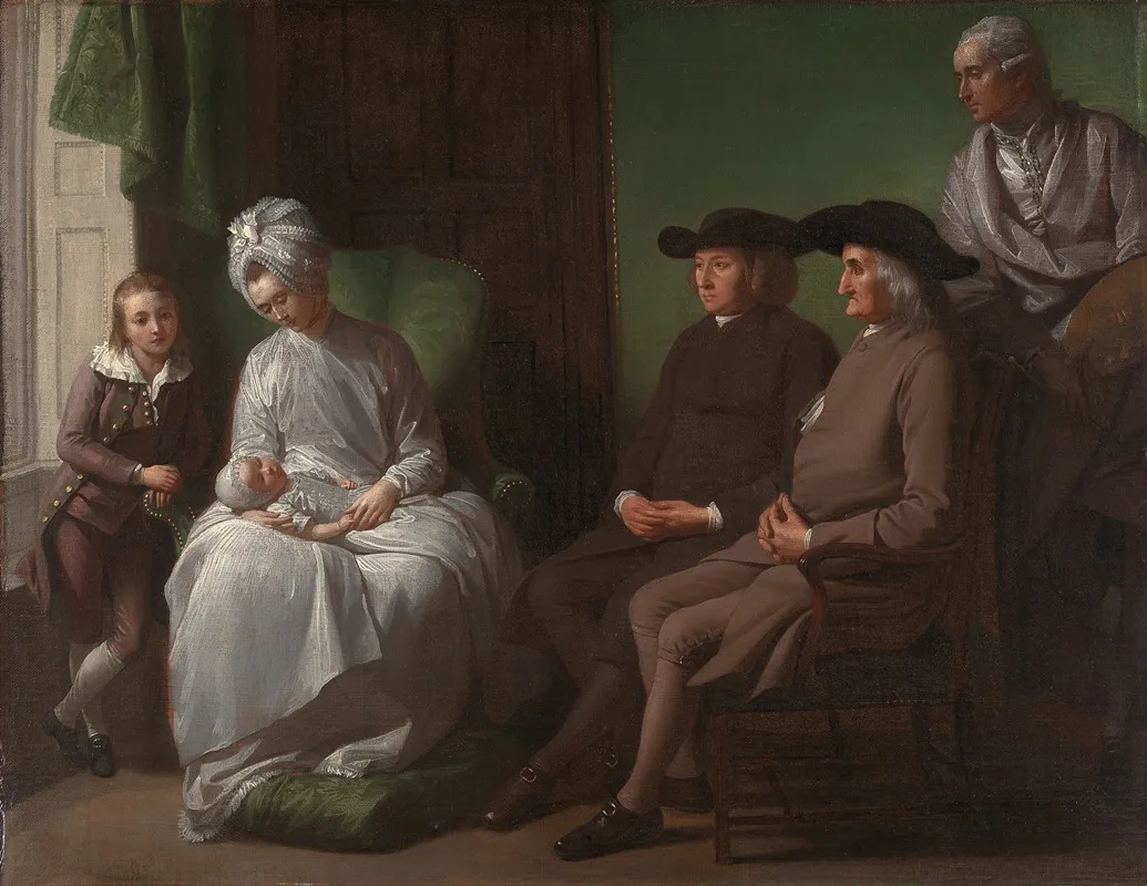 The Artist And His Family Wall Art by Benjamin West - High-Resolution Digital Print