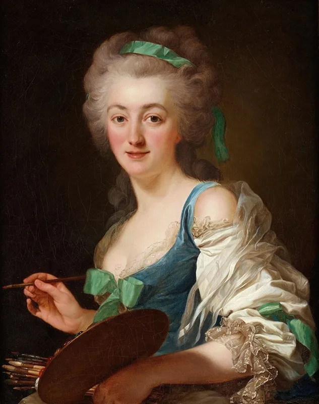 The Artist Anne Vallayer Coster Wall Art by Alexander Roslin - High-Resolution Digital Print