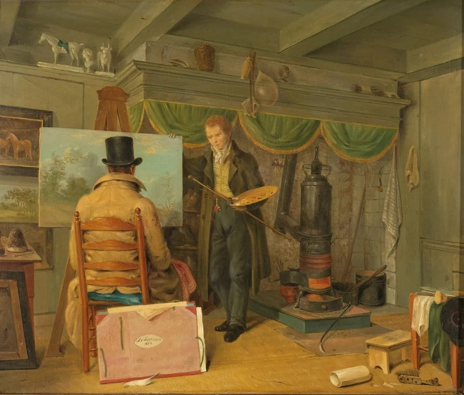 The Artist At His Studio Wall Art by Anthony Oberman - High-Resolution Digital Print