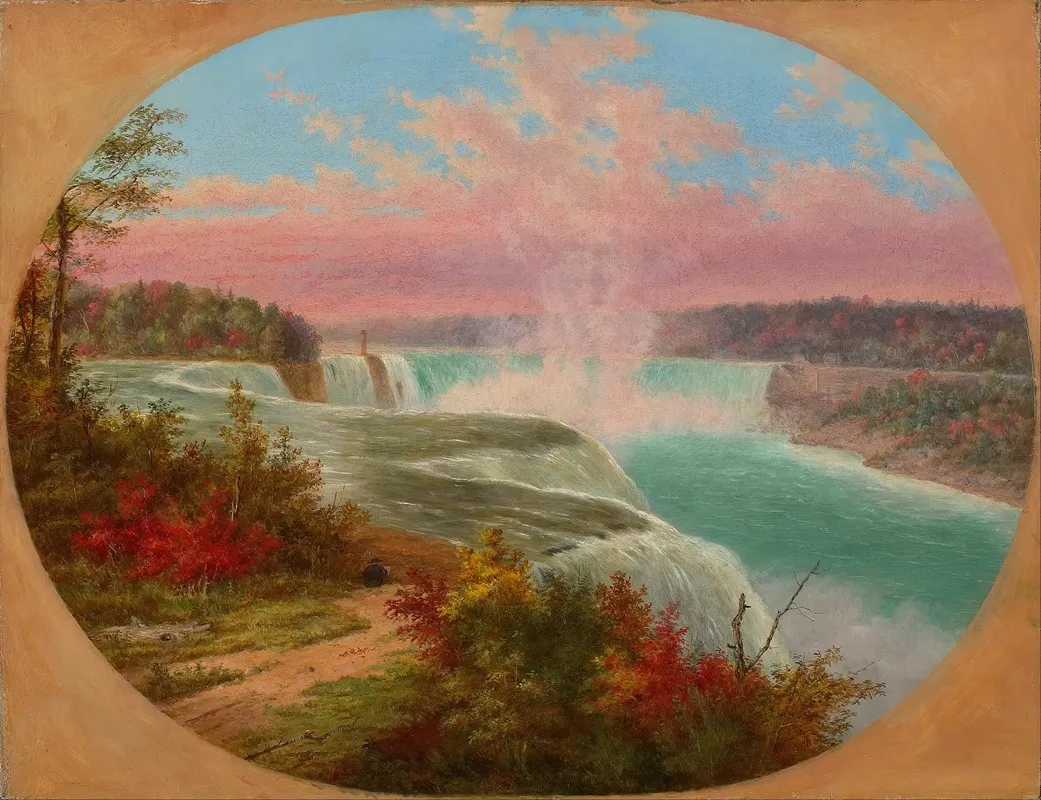 The Artist At Niagara Wall Art by Cornelius David Krieghoff - High-Resolution Digital Print