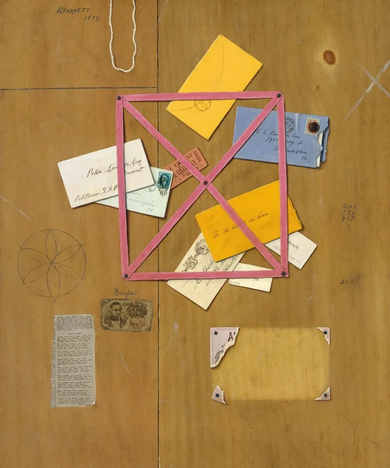 The Artists Letter Rack Wall Art by William Michael Harnett - High-Resolution Digital Print