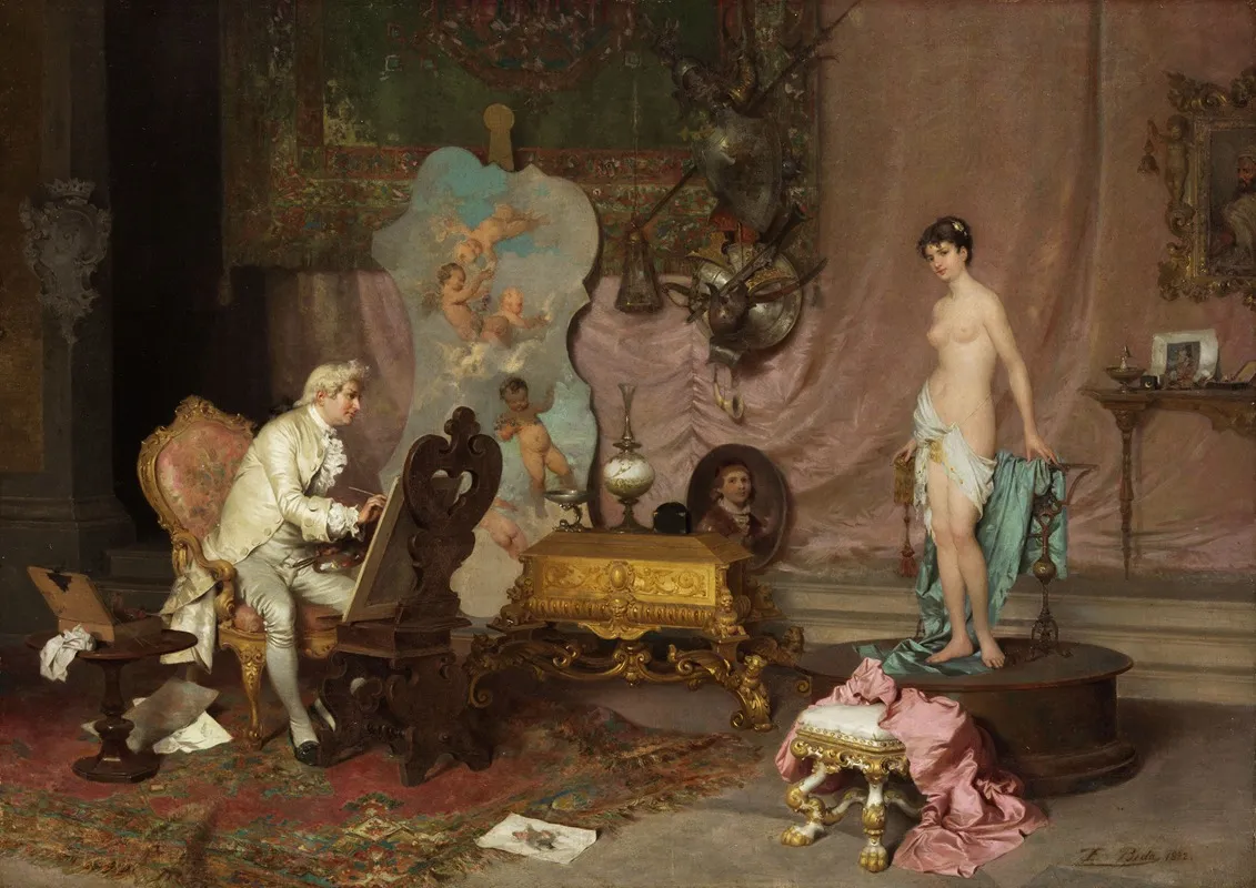 The Artists Model 6 Wall Art by Francesco Beda - High-Resolution Digital Print