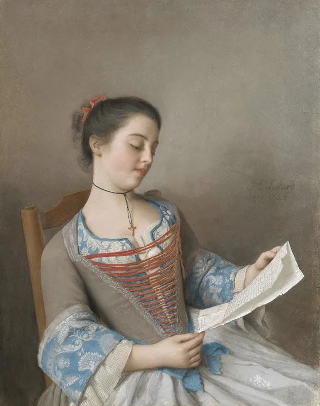 The Artists Niece Marianne Lavergne Known As La Liseuse