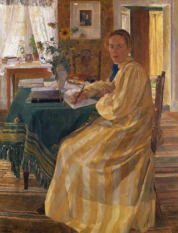The Artists Sister Wall Art by Carl Wilhelmson - High-Resolution Digital Print
