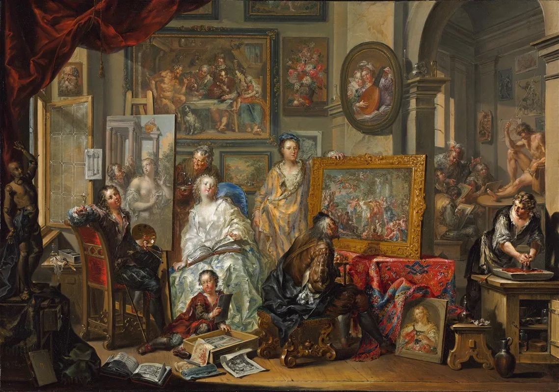 The Artists Studio Wall Art by Johann Georg Platzer - High-Resolution Digital Print