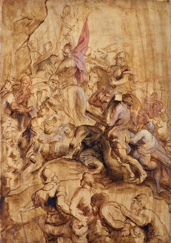 The Ascent To Calvary The Bearing Of The Cross Wall Art by Peter Paul Rubens - High-Resolution Digital Print