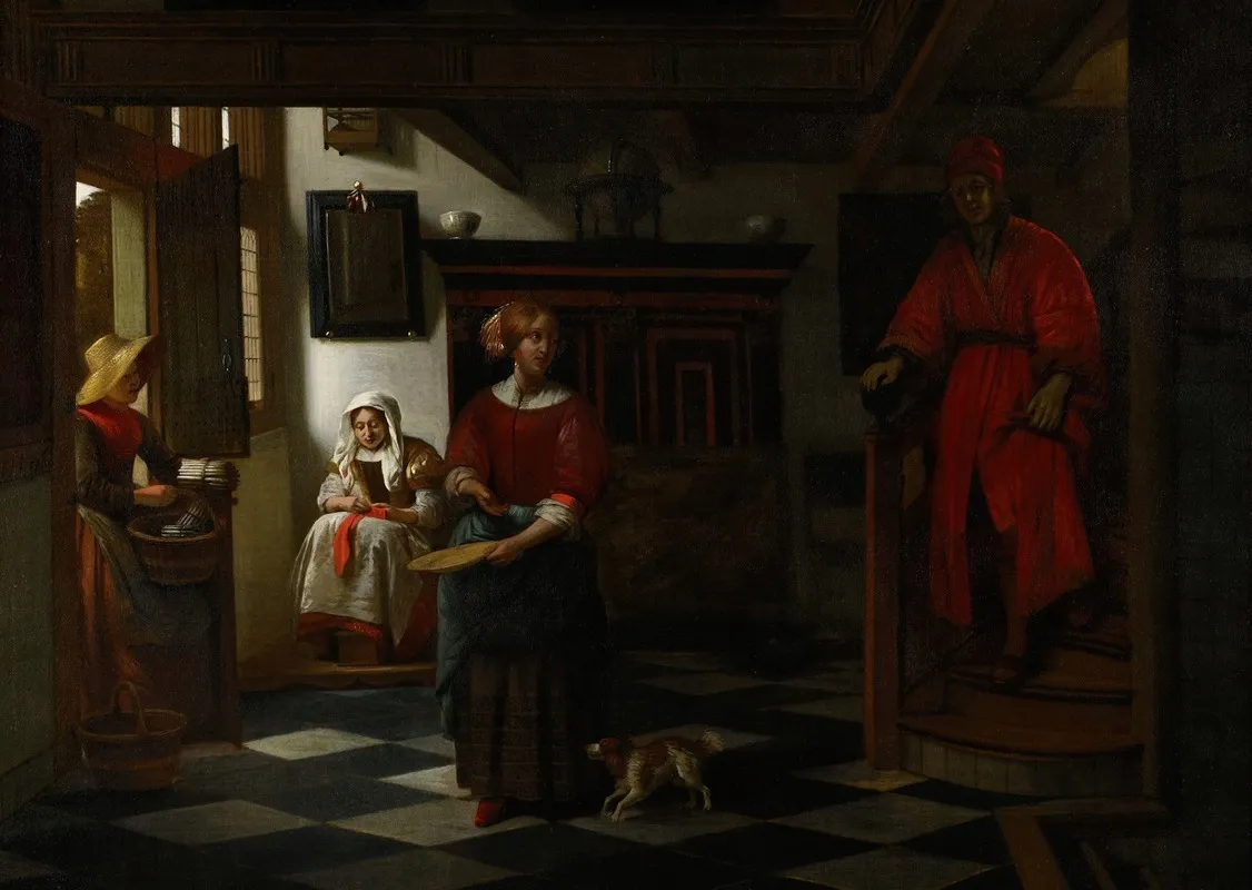 The Asparagus Vendor Wall Art by Pieter De Hooch - High-Resolution Digital Print