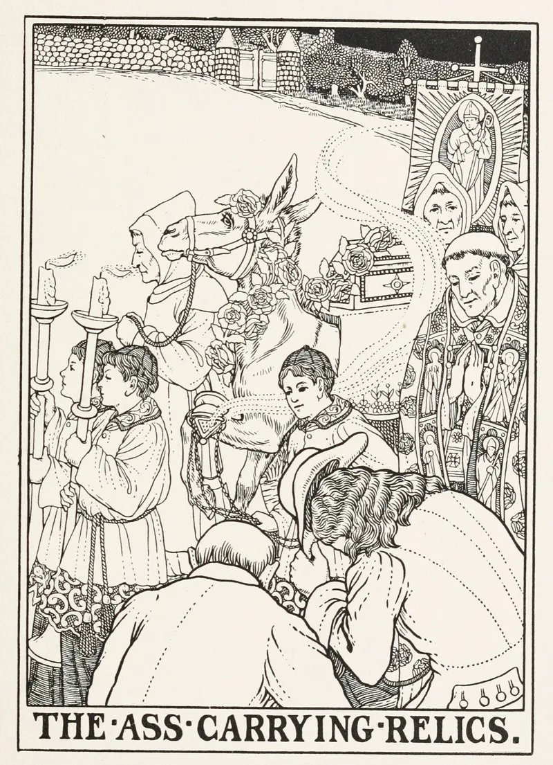 The Ass Carrying Relics Wall Art by Percy J. Billinghurst - High-Resolution Digital Print