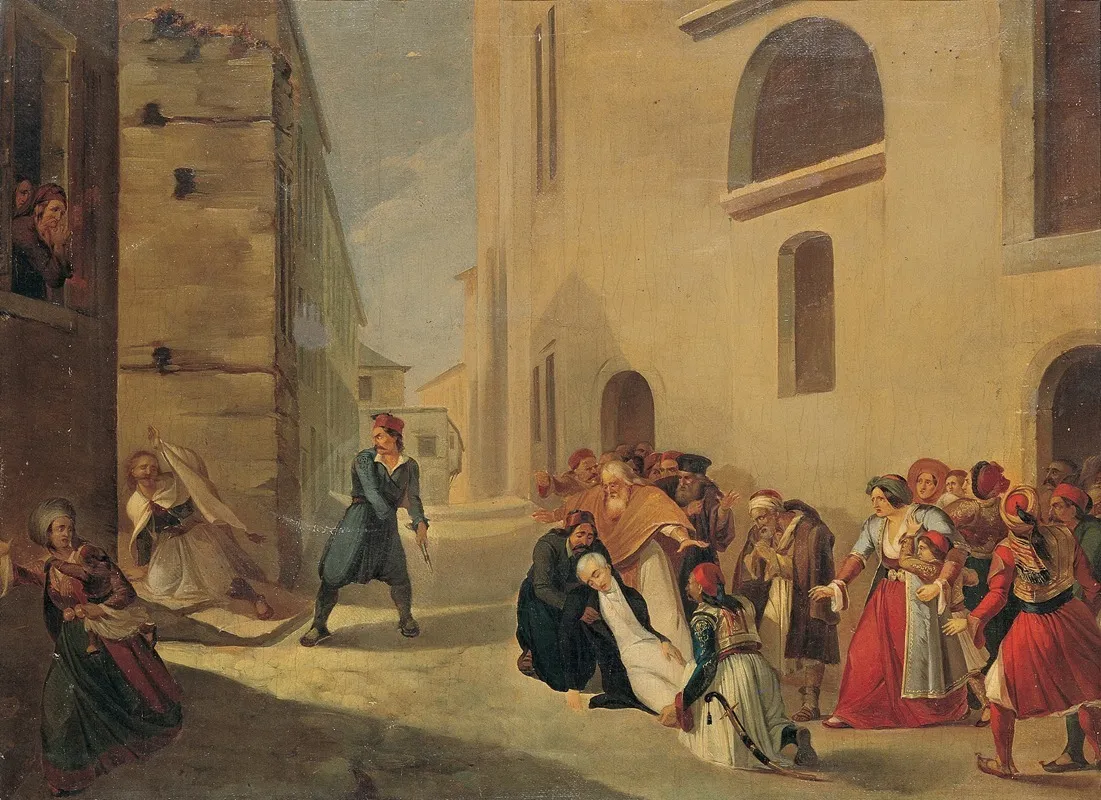 The Assassination Of Capodistria Wall Art by Tsokos Dionysios - High-Resolution Digital Print