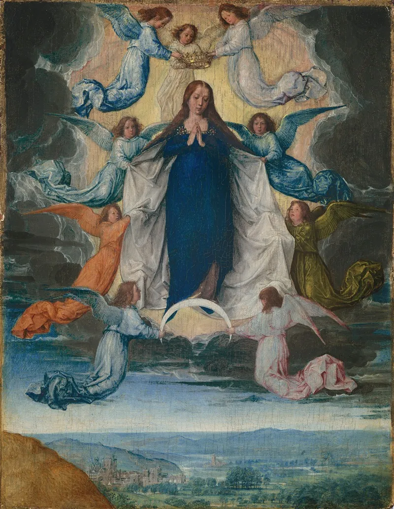 The Assumption Of The Virgin 15 Wall Art by Michel Sittow - High-Resolution Digital Print