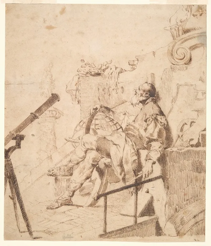The Astronomer Galileo The Sense Of Sight Wall Art by Franz Xavier Karl Palko - High-Resolution Digital Print