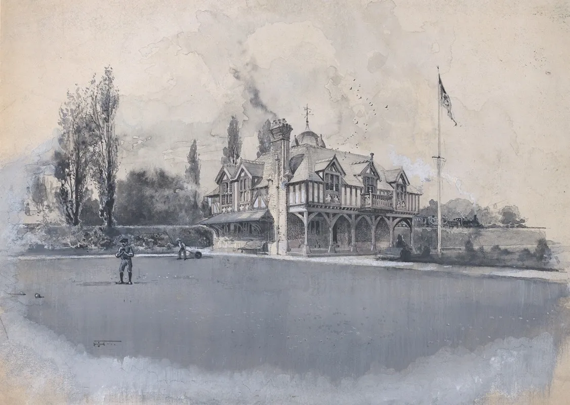 The Athletic Club At Bowling Green Wall Art by Harry Fenn - High-Resolution Digital Print
