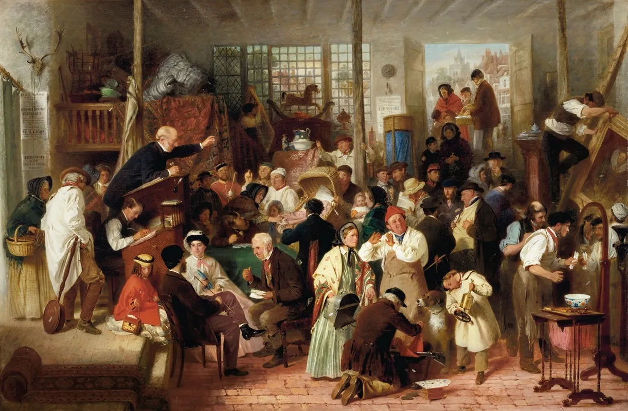 The Auction 2 Wall Art by John Morgan - High-Resolution Digital Print