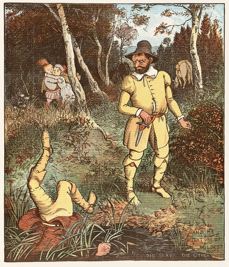 The Babes In The Wood Pl 07 Wall Art by Randolph Caldecott - High-Resolution Digital Print