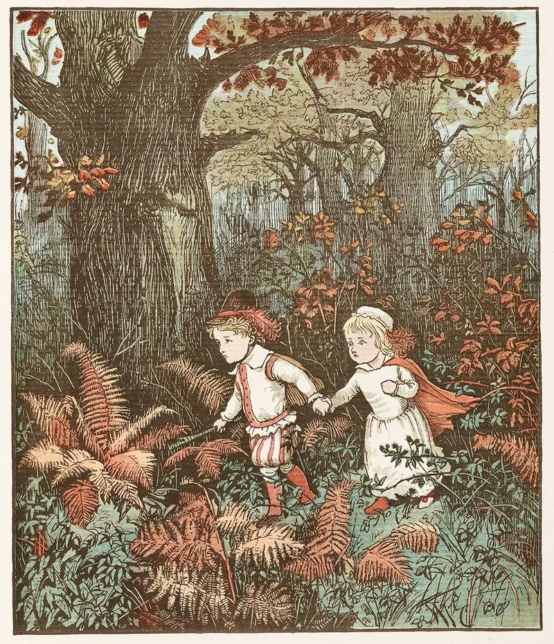 The Babes In The Wood Pl 08 Wall Art by Randolph Caldecott - High-Resolution Digital Print