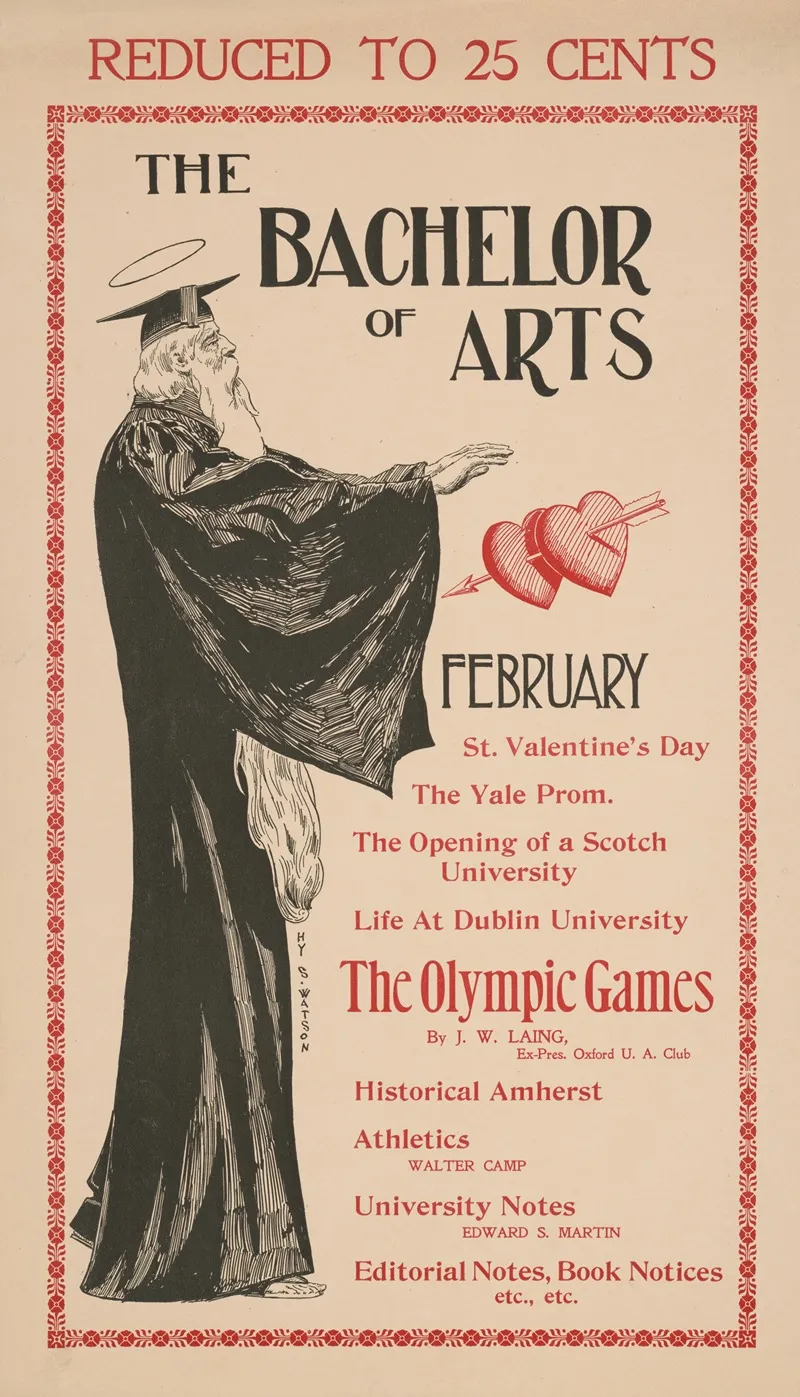 The Bachelor Of Arts For February Wall Art by Henry Summer Watson - High-Resolution Digital Print