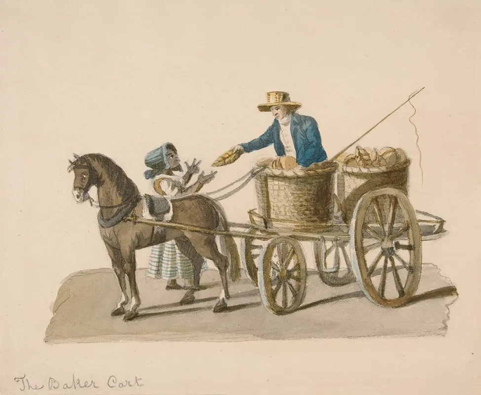 The Bakers Cart Wall Art by Nicolino Calyo - High-Resolution Digital Print
