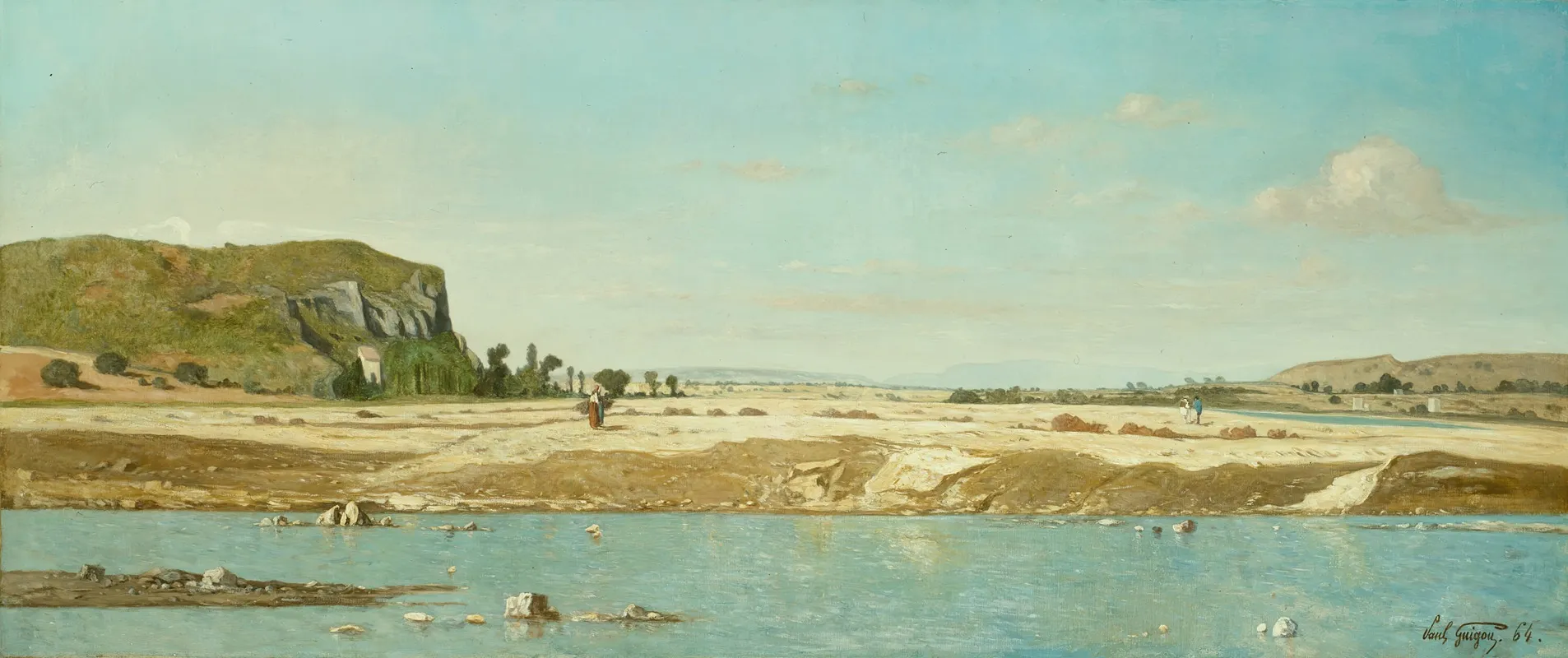The Banks Of The River Durance At Saint Paul Wall Art by Paul-Camille Guigou - High-Resolution Digital Print