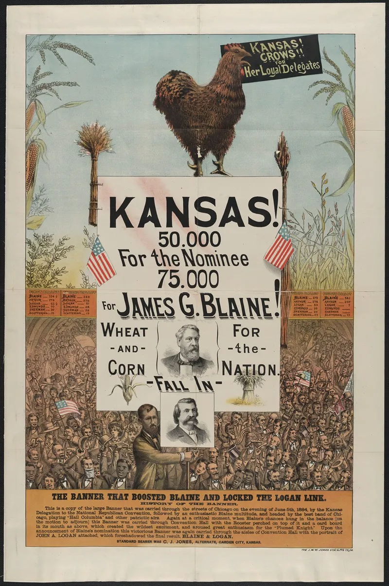 The Banner That Boosted Blaine And Locked The Logan Link Wall Art by J.M.W. Jones Stationery &amp; Printing Co. - High-Resolution Digital Print