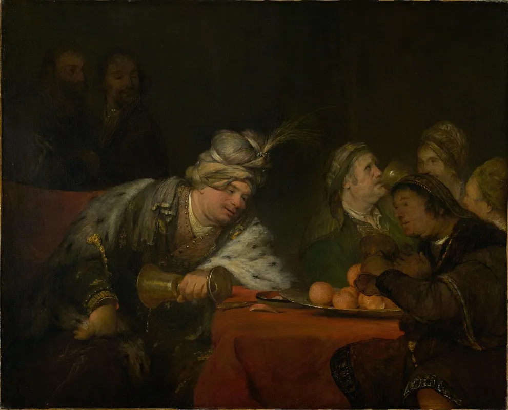 The Banquet Of Ahasuerus Wall Art by Aert de Gelder - High-Resolution Digital Print