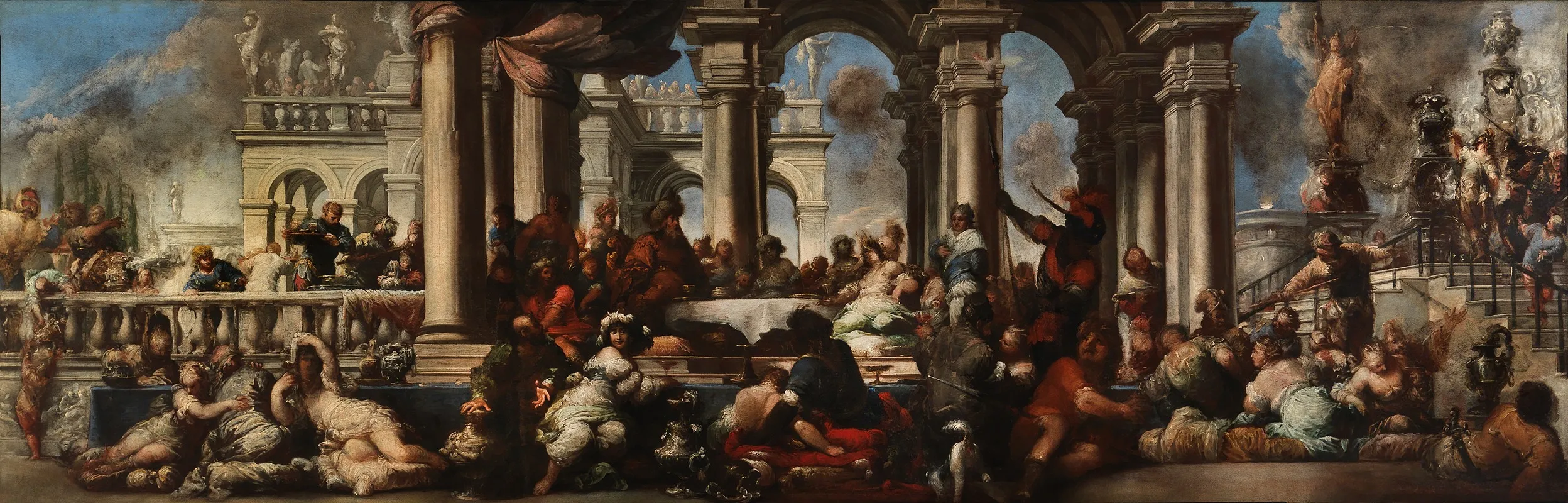 The Banquet Of Cleopatra 3 Wall Art by Sebastiano Mazzoni - High-Resolution Digital Print