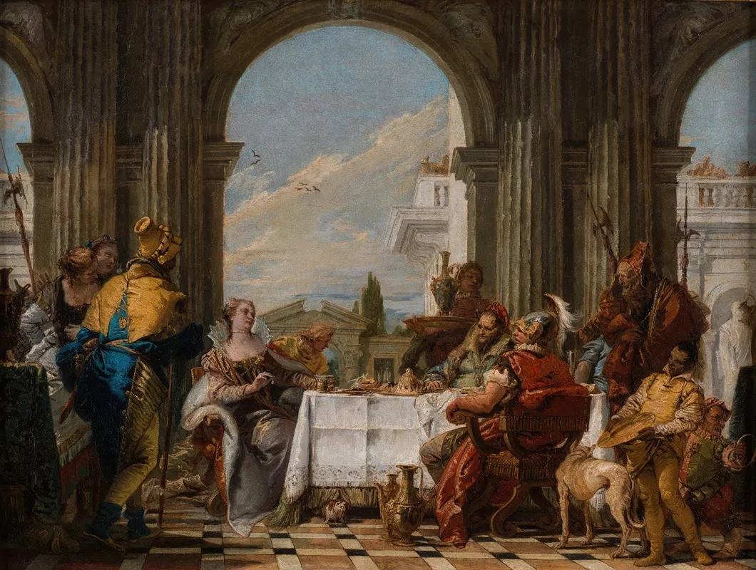 The Banquet Of Cleopatra 4 Wall Art by Giovanni Battista Tiepolo - High-Resolution Digital Print