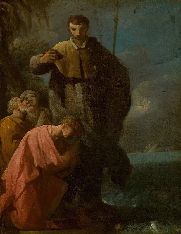 The Baptism Of A Saint Wall Art by Antonio González Velázquez - High-Resolution Digital Print