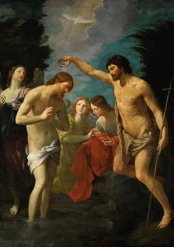 The Baptism Of Christ 10 Wall Art by Guido Reni - High-Resolution Digital Print