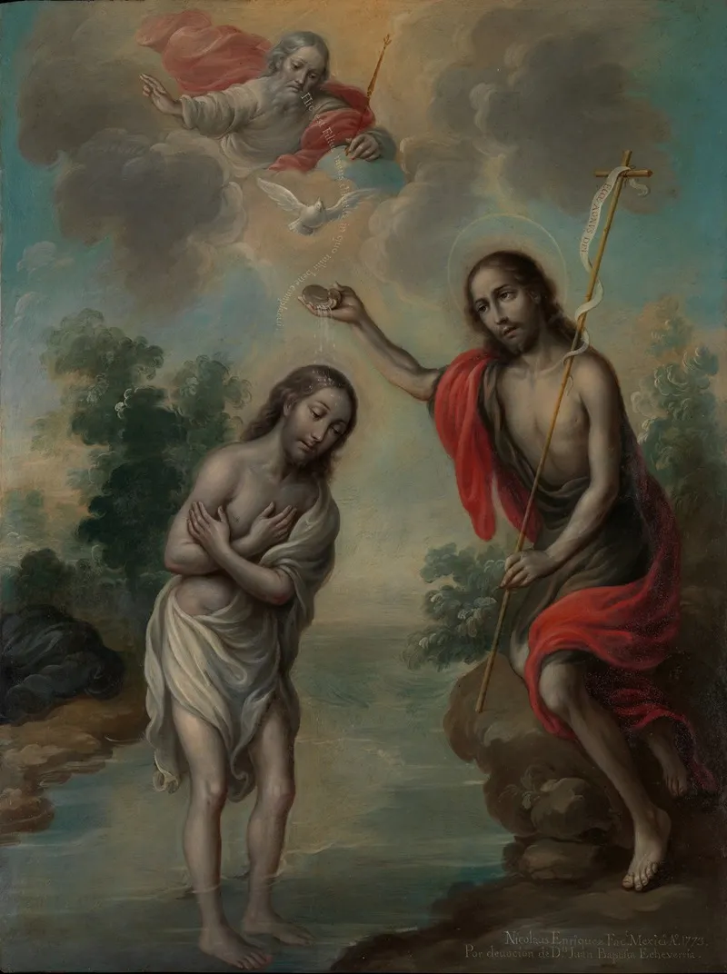 The Baptism Of Christ 22 Wall Art by Nicolás Enríquez - High-Resolution Digital Print