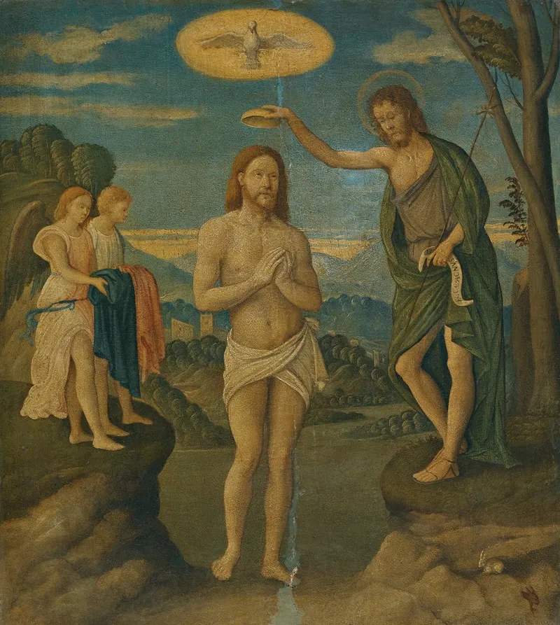 The Baptism Of Christ 36 Wall Art by Girolamo da Santacroce - High-Resolution Digital Print