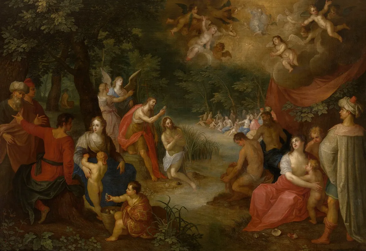 The Baptism Of Christ 46 Wall Art by Jan van Balen - High-Resolution Digital Print