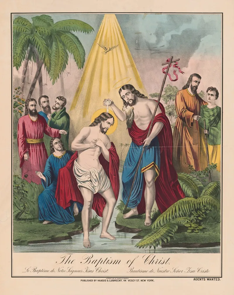 The Baptism Of Christ 53 Wall Art by Haasis & Lubrecht - High-Resolution Digital Print