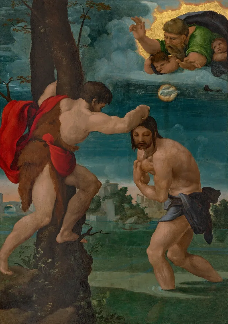The Baptism Of Christ 57 Wall Art by Pedro Machuca - High-Resolution Digital Print