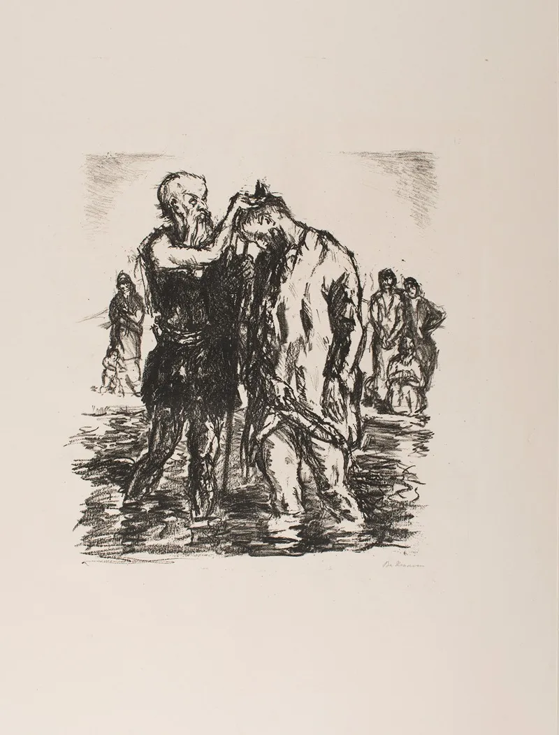 The Baptism Of Christ Plate 2 From The Portfolio Six Lithographs To The New Testament