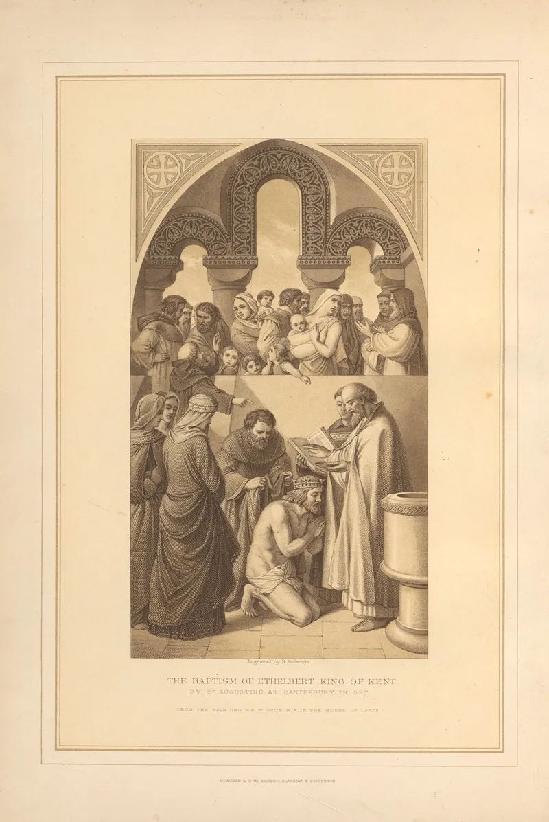 The Baptism Of Ethelbert King Of Kent W Dyce Wall Art by Thomas Archer - High-Resolution Digital Print