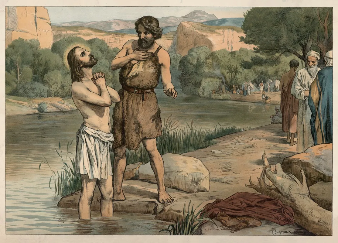 The Baptism Of Jesus 3 Wall Art by Carl Schmauk - High-Resolution Digital Print