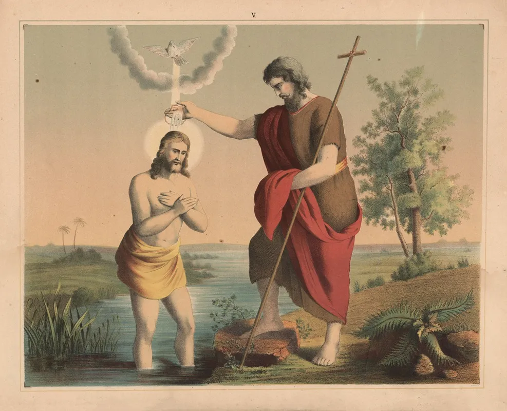The Baptism Of Jesus 5 Wall Art by Sandberg - High-Resolution Digital Print