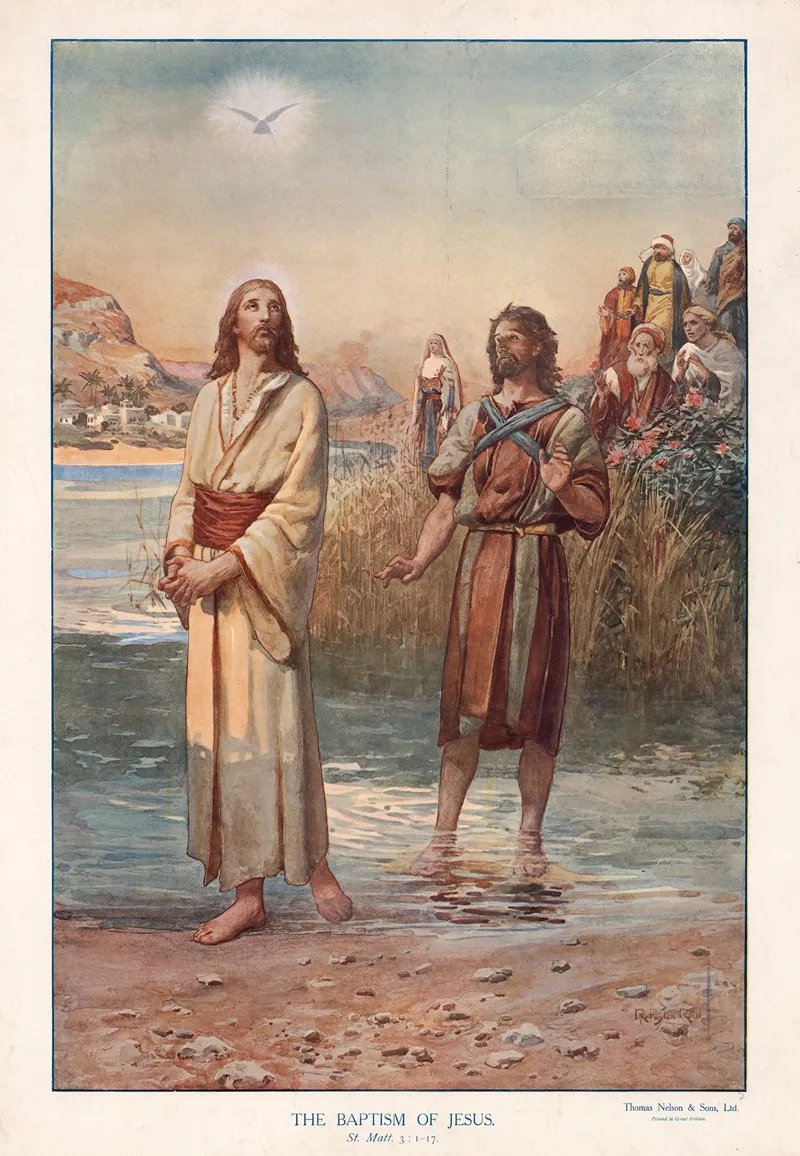 The Baptism Of Jesus 6 Wall Art by Robert Payton Reid - High-Resolution Digital Print