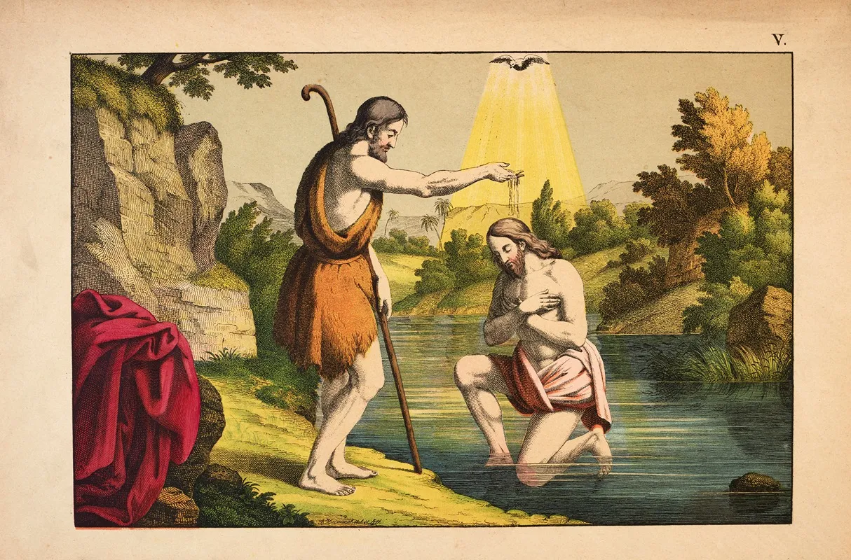 The Baptism Of Jesus 7 Wall Art by Theodor Eckardt - High-Resolution Digital Print