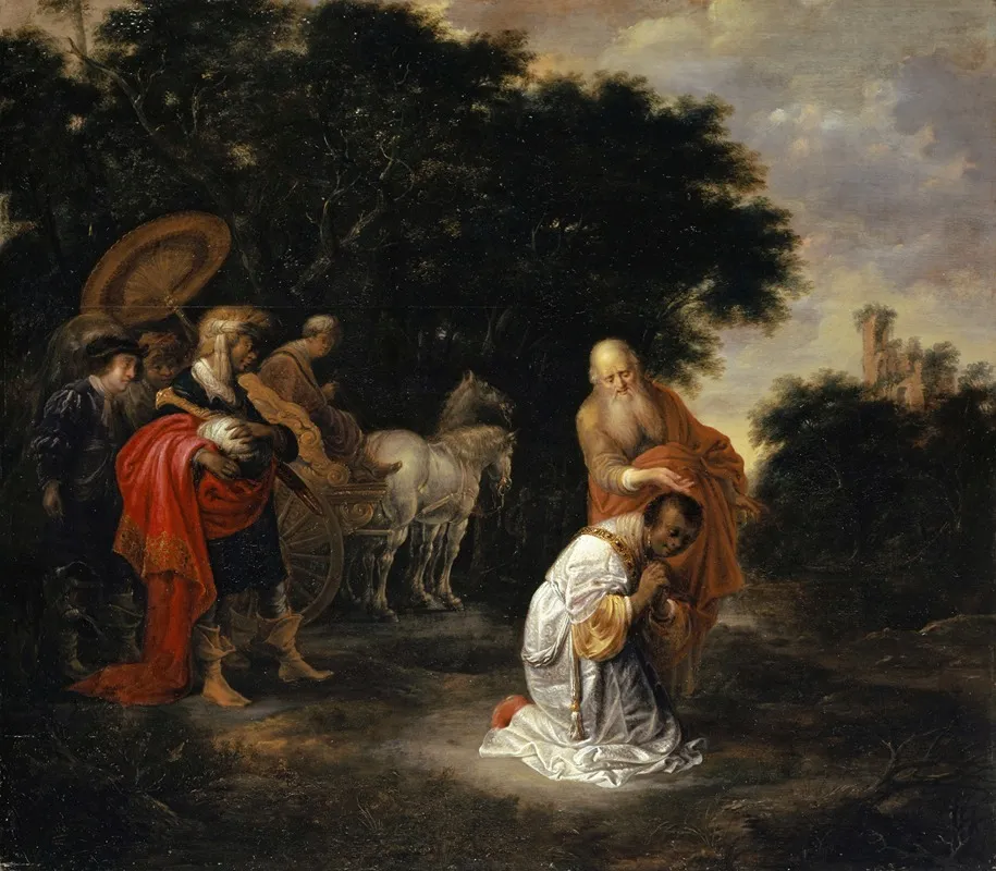 The Baptism Of The Ethiopian Eunuch Wall Art by Gijsbert Jansz. Sibilla - High-Resolution Digital Print