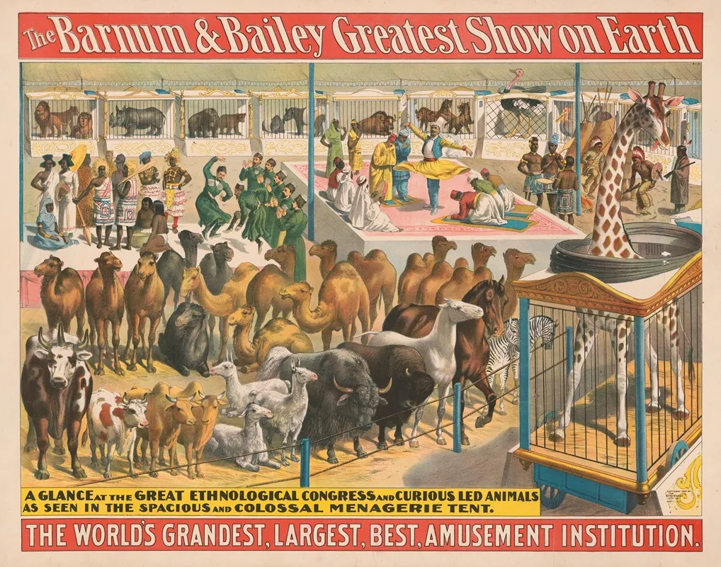 The Barnum And Bailey Greatest Show On Earth A Glance At The Great Ethnological Congress And Curious Led Animals