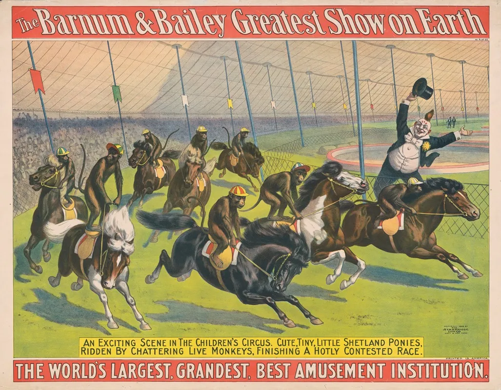 The Barnum Bailey Greatest Show On Earth An Exciting Scene In The Childrens Circus