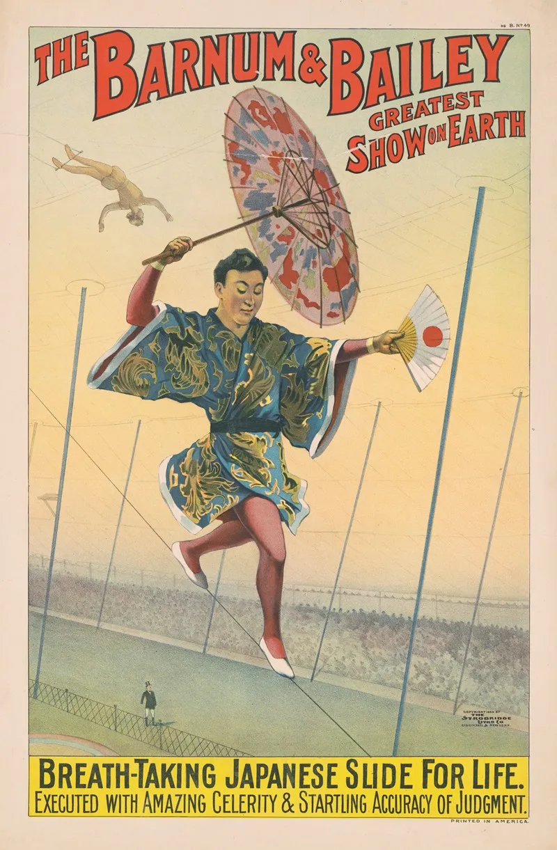 The Barnum Bailey Greatest Show On Earth Breath Taking Japanese Slide For Life