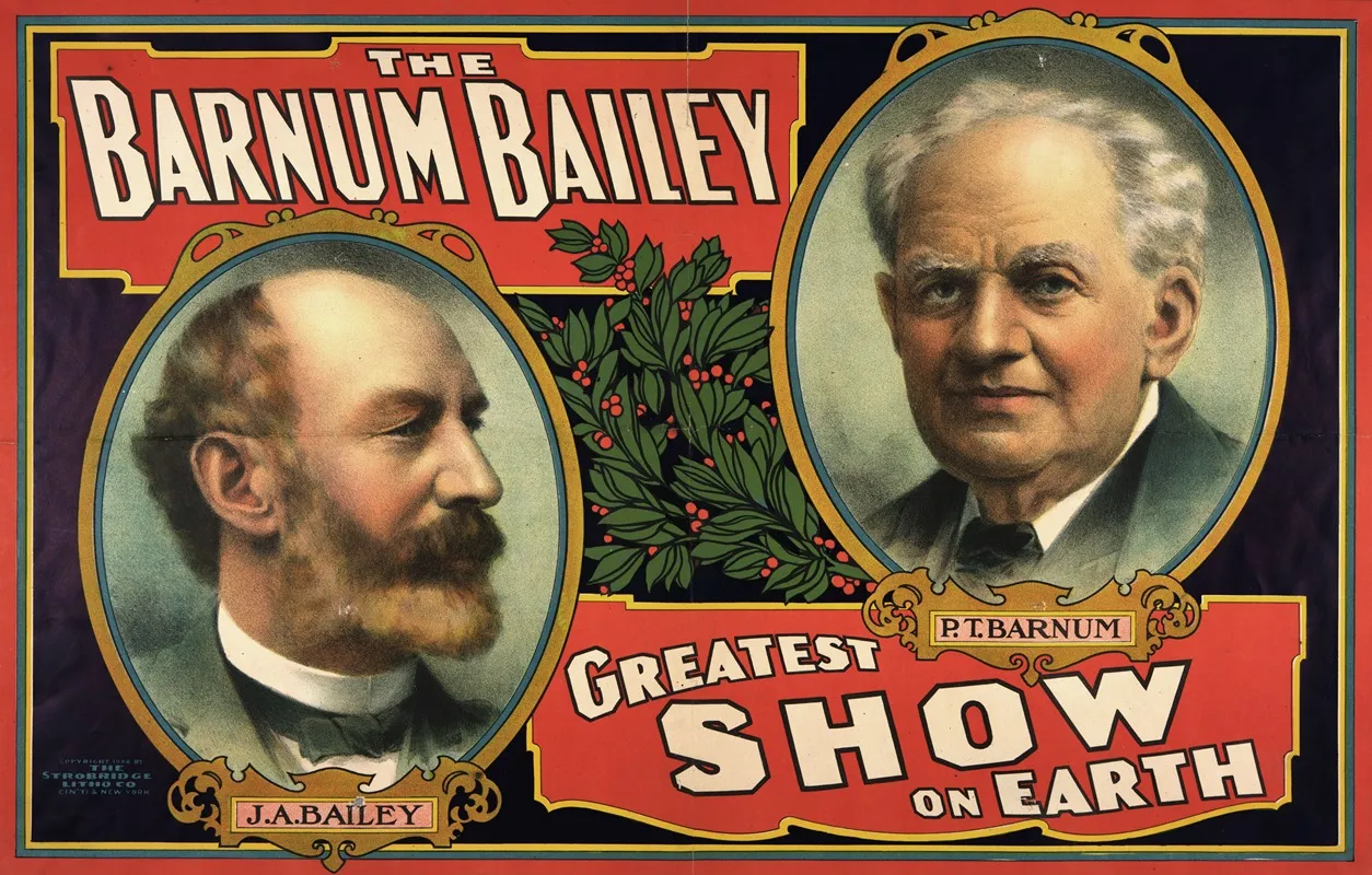The Barnum Bailey Greatest Show On Earth Circus Poster