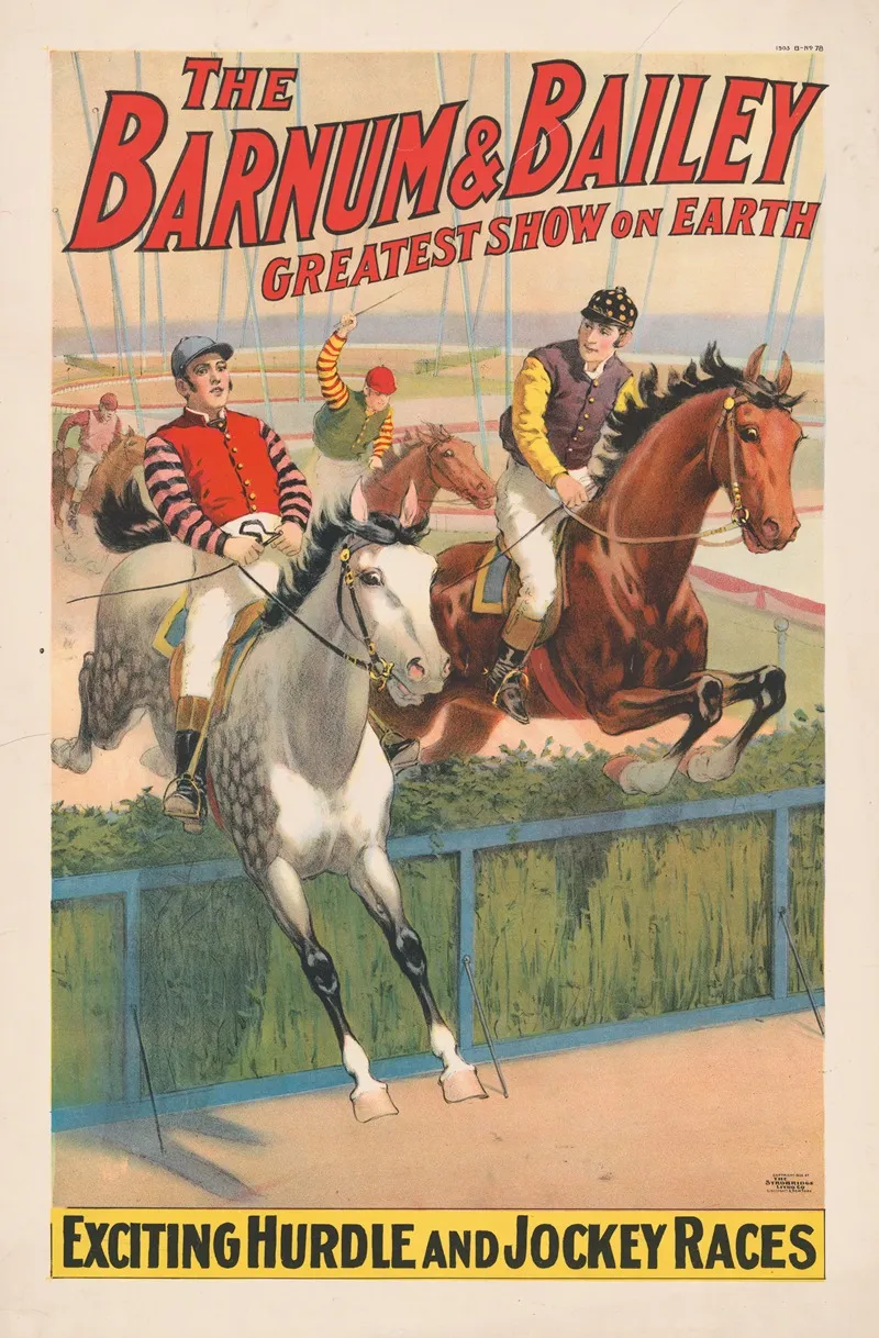The Barnum Bailey Greatest Show On Earth Exciting Hurdle And Jockey Races