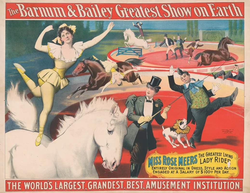 The Barnum Bailey Greatest Show On Earth Miss Rose Meers The Greatest Living Lady Rider