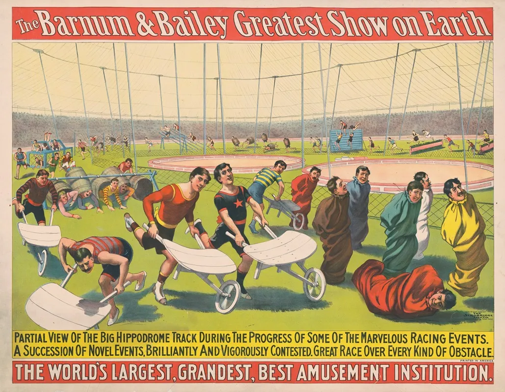 The Barnum Bailey Greatest Show On Earth Partial View Of The Big Hippodrome Track